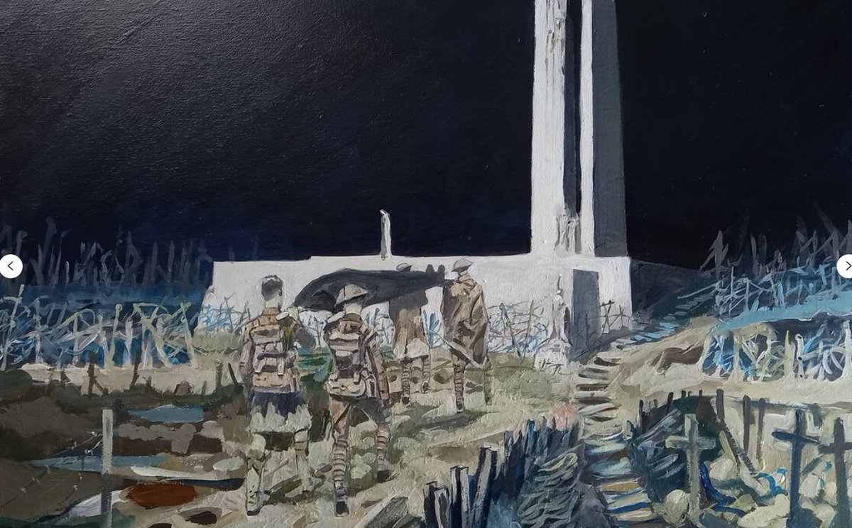 Ghosts of Vimy £650 Inc P'n'P
>Beautiful poignant signed UNIQUE ORIGINAL direct from the Artist, when it's gone it's gone!
>From a British artist who has exhibited at the Royal Academy  in London!
 #ypres etsy.com/uk/listing/833…
