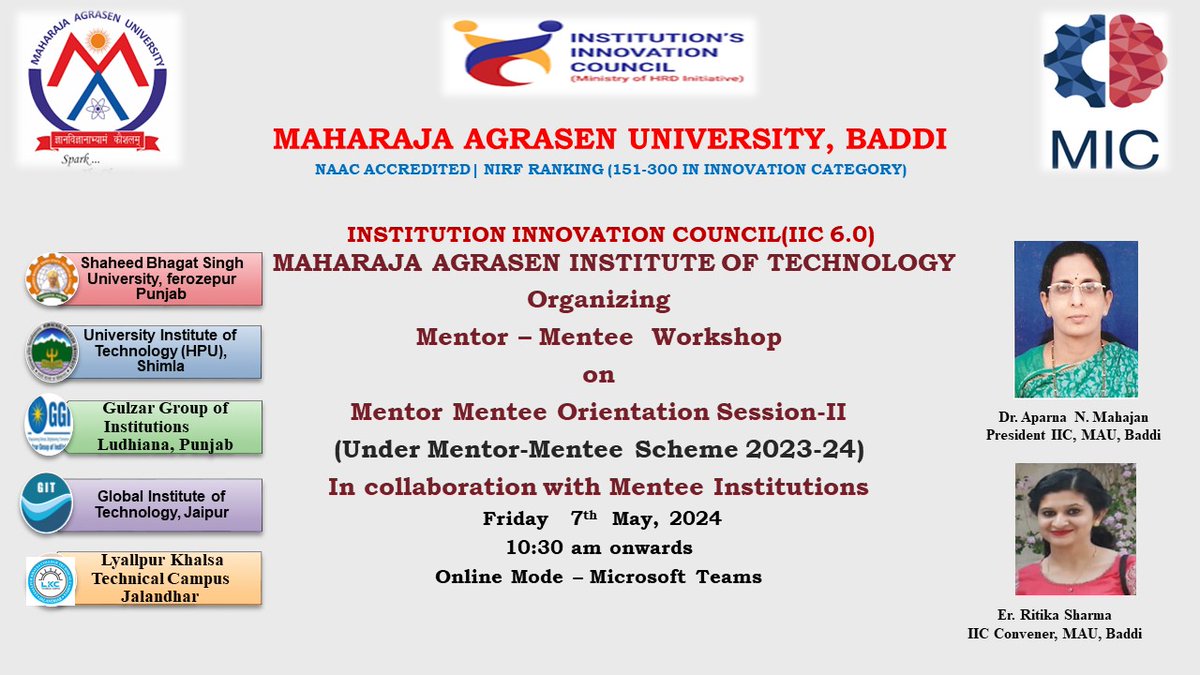 #IICMAITHimachal
#maharajaagrasenuniversity
#InnovationCell
#MHRD
#AICTE
#IIC
#MHRDInnovationCell
#IICMAIT
#maubaddi
#university
#Innovation