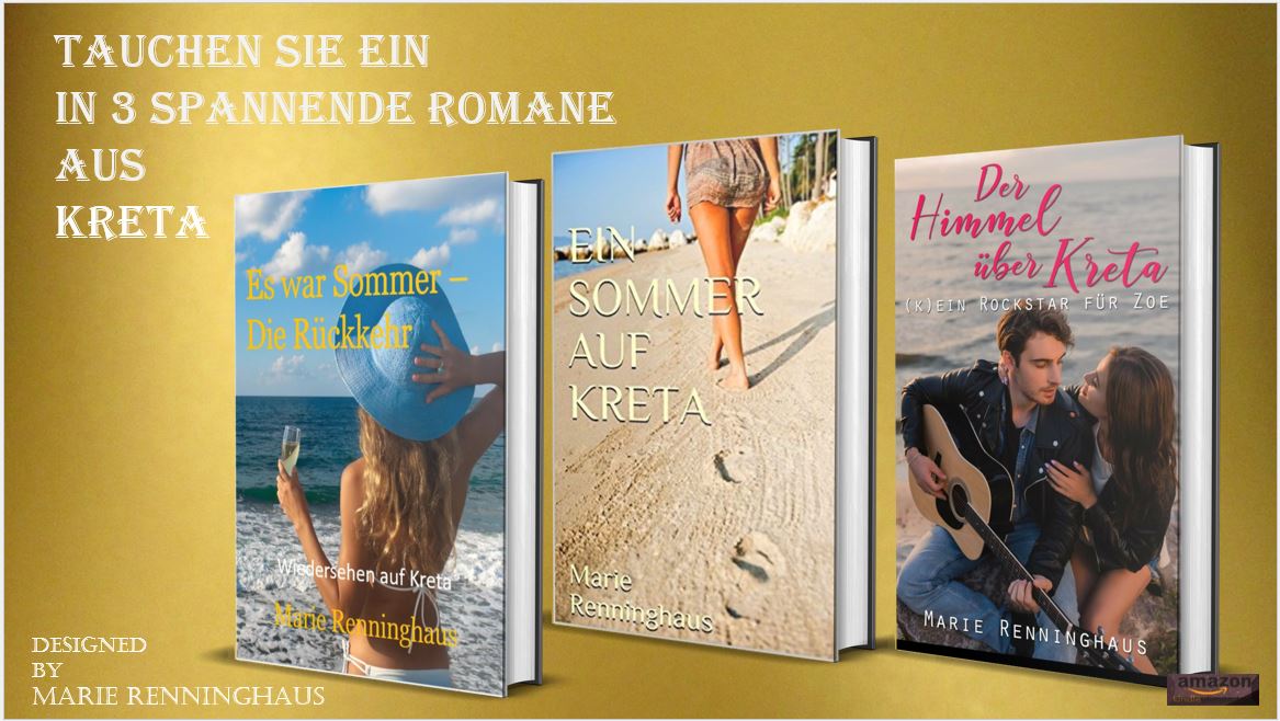 MRenninghaus's tweet photo. ♥️ EIN SOMMER AUF KRETA + ES WAR SOMMER-DIE RÜCKKEHR, WIEDERSEHEN AUF KRETA ♥️
Liebesgeschichte nach einer wahren Begebenheit 
#LoveStory #Antonis  #kreta #griechenland #romantic #taschenbuch #ebook #amazon #biography #urlaubsflirt #abschied #wiedersehen 
https://t.co/LKmskr6iNS https://t.co/fQKkTZc3wu