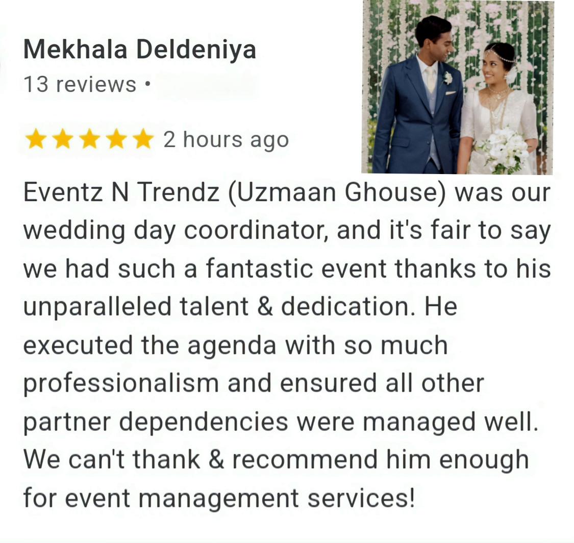 'Unparalleled Talent & Dedication' #Review #Weddingreview #Testimonial #Weddingtestimonial #Weddingcomments #Bridecomments #5star #Fivestar #Weddingcoordinator #Eventcoordinator #Eventzntrendz