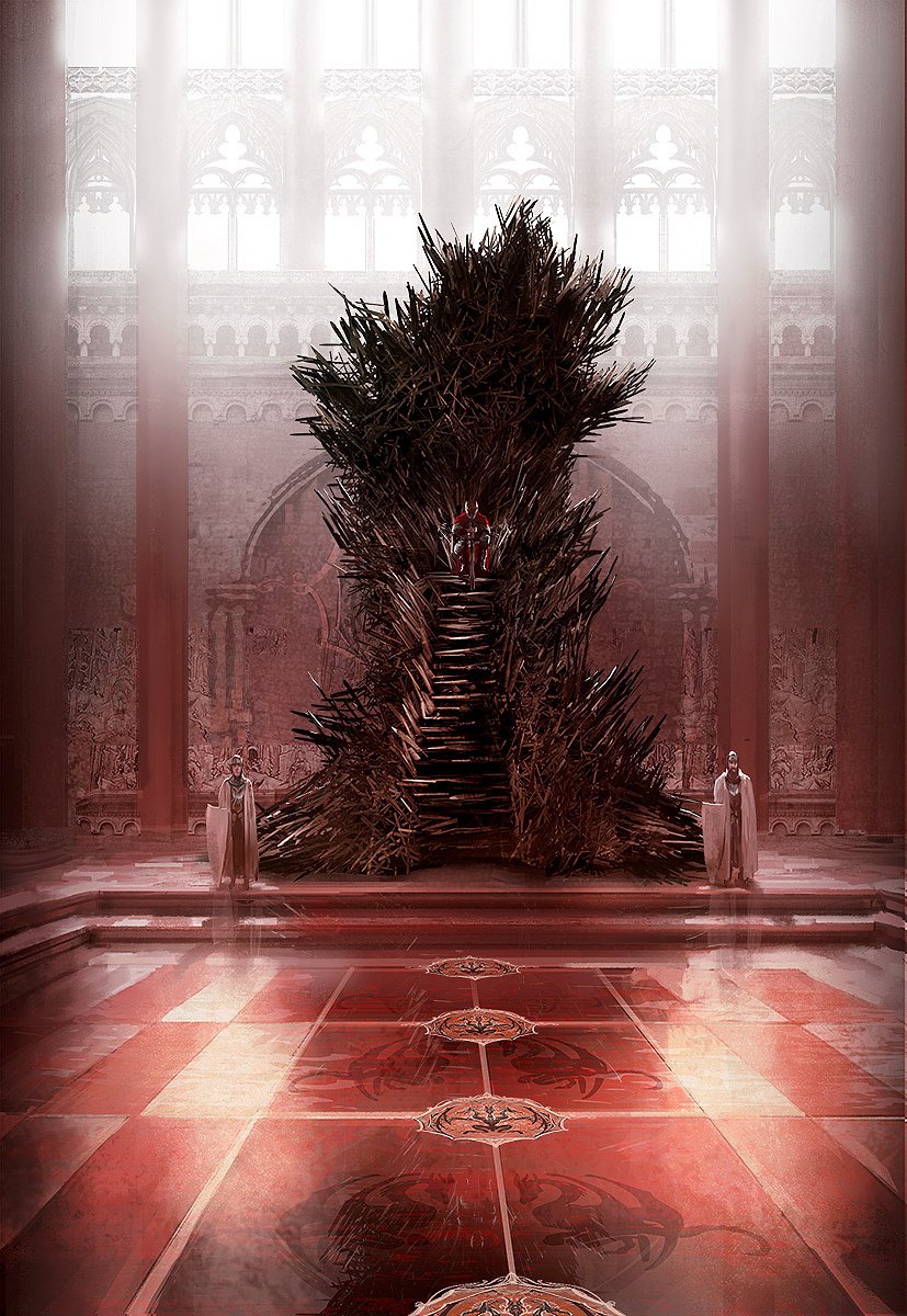 @Thrones_Facts George RR Martin credits Marc Simonetti's Iron Throne as well as being the most accurate to the hulking behemoth thats described in the books!