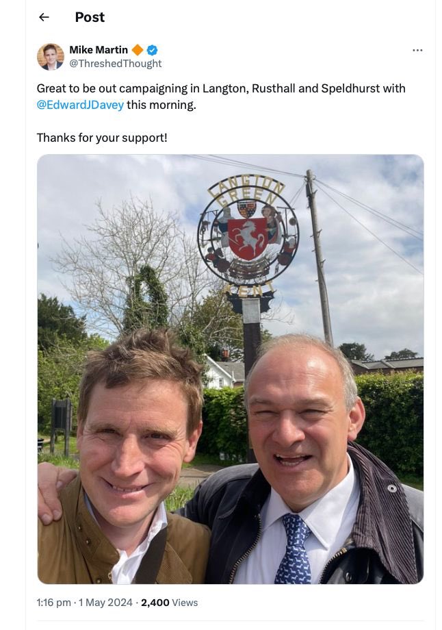 Imagine winning a council but taking your national leader to one of only two places Labour beat you. That’s a bit embarrassing isn’t it? #TunbridgeWells