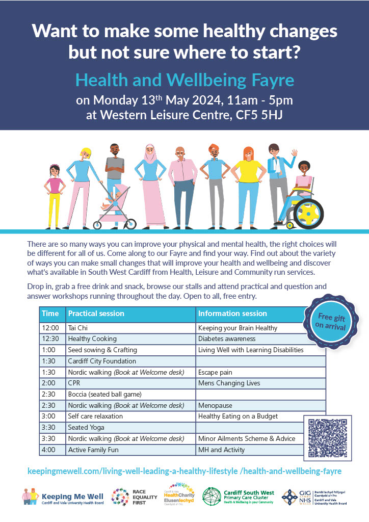 Not long to the Health & Wellbeing event at Western Leisure centre. On Monday our team will be on hand to chat about how you & your family stay healthy. We are doing a healthy cooking demo, discussing how to eat well on a budget & sharing tips. @cav_dietetics @KeepingMeWell