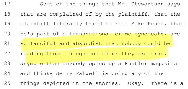 Genuinely, the most important thing to know about @jimstewartson is he's a fraud, at best described as an entertainer, at worst a liar and fabulist When the chips were down in court, his lawyers argued that no reasonable person could possibly believe what Jim says is true