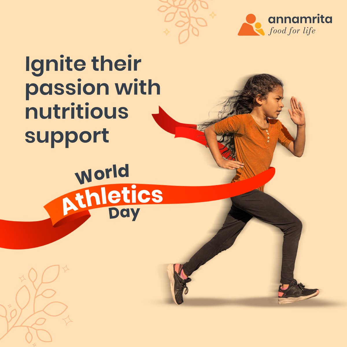 On this World Athletics Day, empower young athletes to embark on a journey of growth and strength by providing nutritious meals to them. #annamrita #food #donateforcause #donation #dreams #foodforlife #iskcon #middaymeal #endhunger #endmalnutrition #corporatesocialresponsiblity