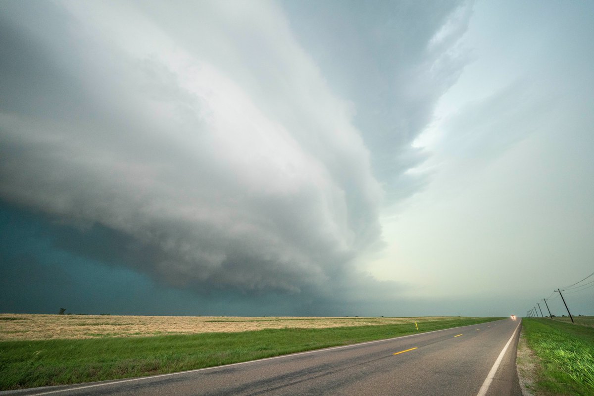 Strange chase yesterday, numerous isolated supercells in a seemingly primed environment failed to look very interesting for more the a few minutes. Then once again a rogue waa storm goes crazy after dark. Can't wait for someone smarter than me to figure out what happened.