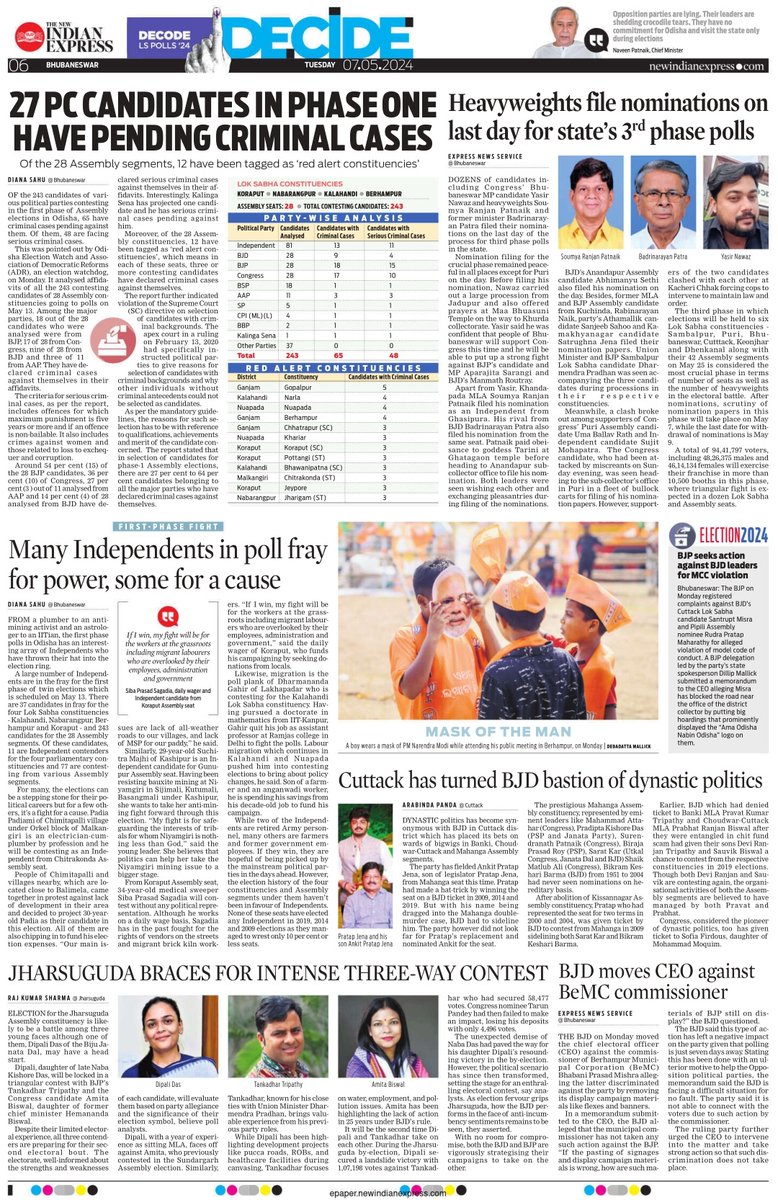 Today's special page on #elections from #Odisha Visit newindianexpress.com for more. @NewIndianXpress @santwana99 @Siba_TNIE