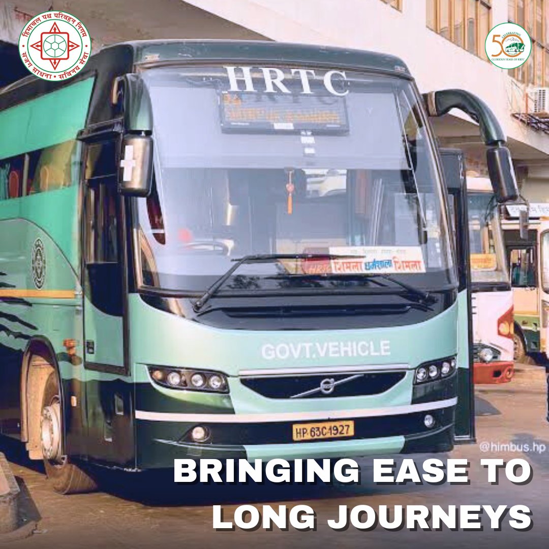 'Bringing ease to long journeys with HRTC - where comfort meets convenience for every traveler's adventure ahead. 🚌✨ #HRTCEasefulJourneys #TravelConvenience' @SukhuSukhvinder @Agnihotriinc @RohanChandThak1
