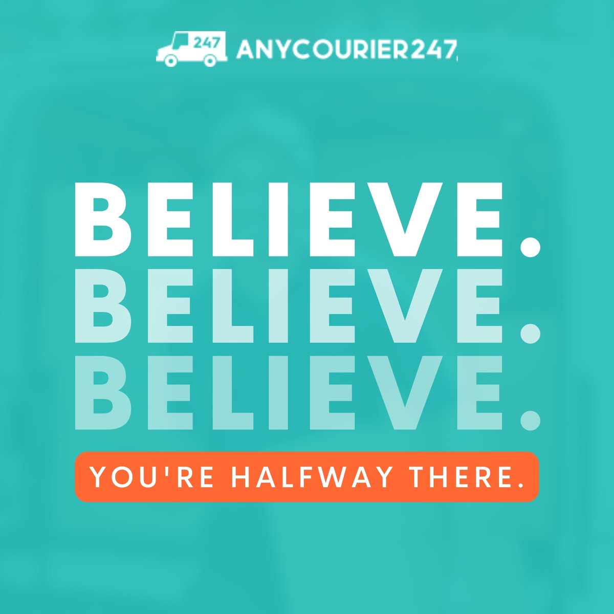 Believe in yourself; you're halfway to success! 🌟 Keep pushing forward with confidence and determination. Your belief is the fuel that propels you toward your goals. You've got this! #BelieveInYourself #YouCanDoIt 
#anycourier247 #couriermarketplace #trustedcouriers