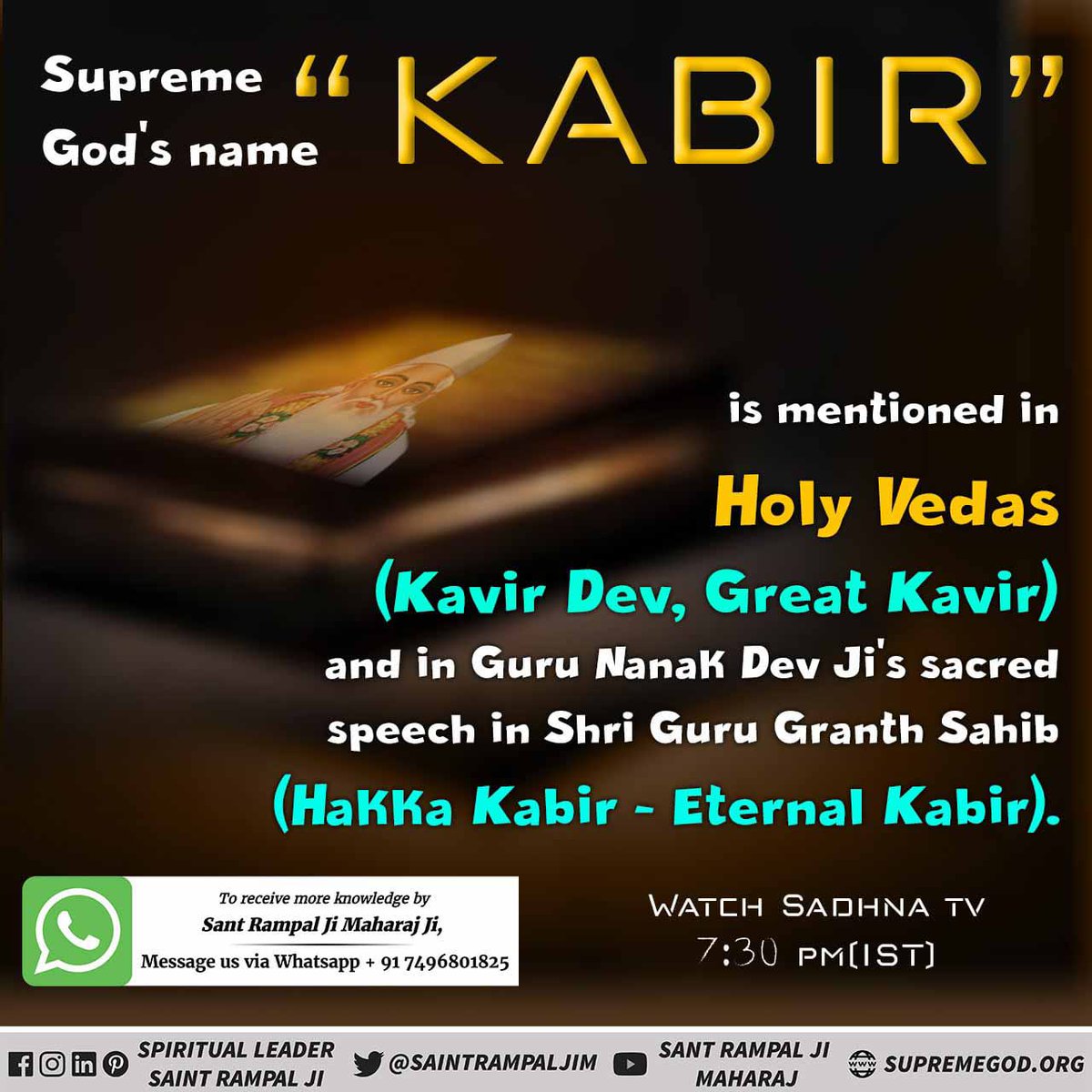 #GodMorningTuesday
Kabir Is God 
Sant Rampal Ji Maharaj
#अविनाशी_परमात्मा_कबीर
नशा मुक्त भारत