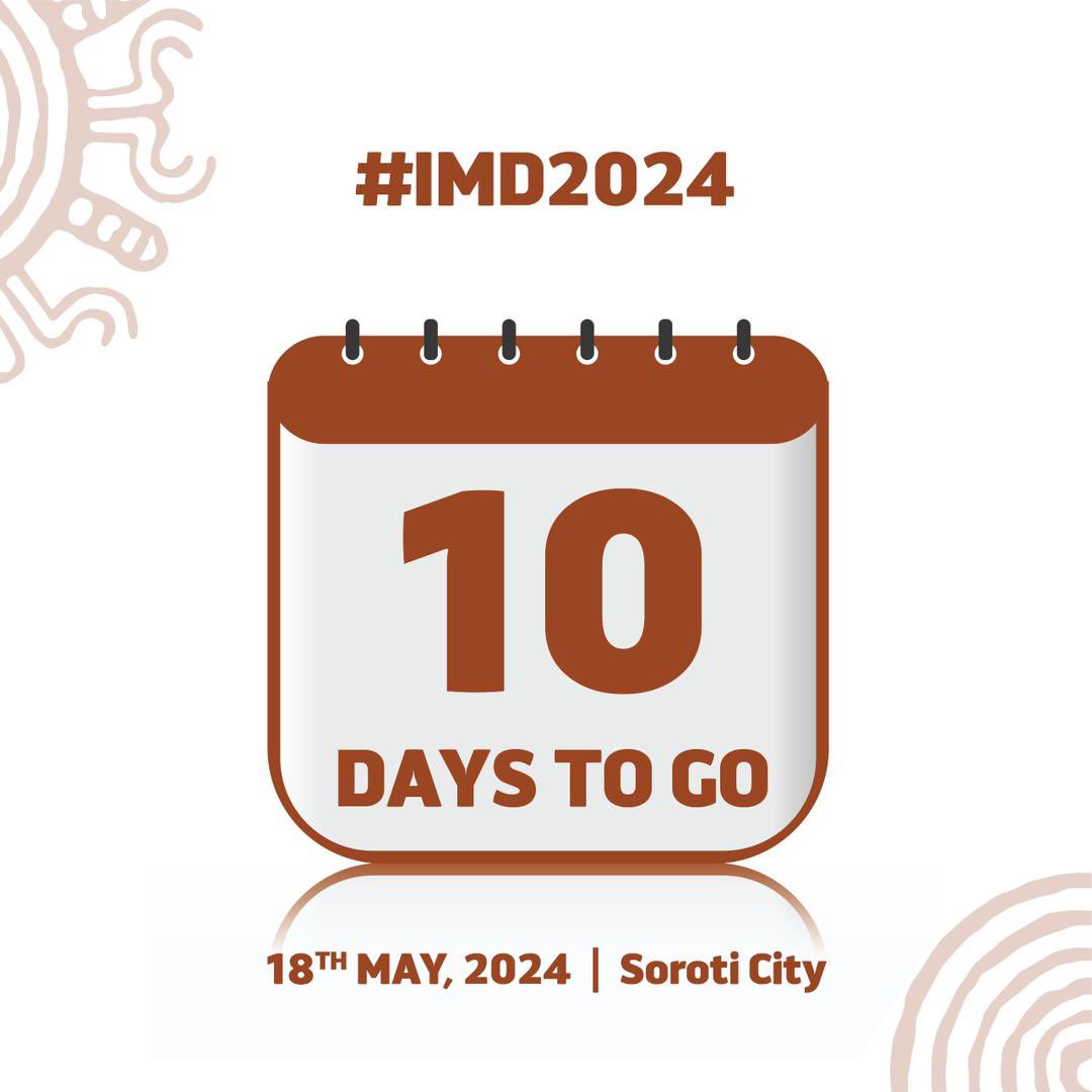 Excitement builds as we countdown 10 days to International Museum's Day in Soroti City! Join us for a journey through history, culture, and creativity. Mark your calendars! #museums4research #museums4education #Internationalmuseumsday #lMD2024 #ugmuseum