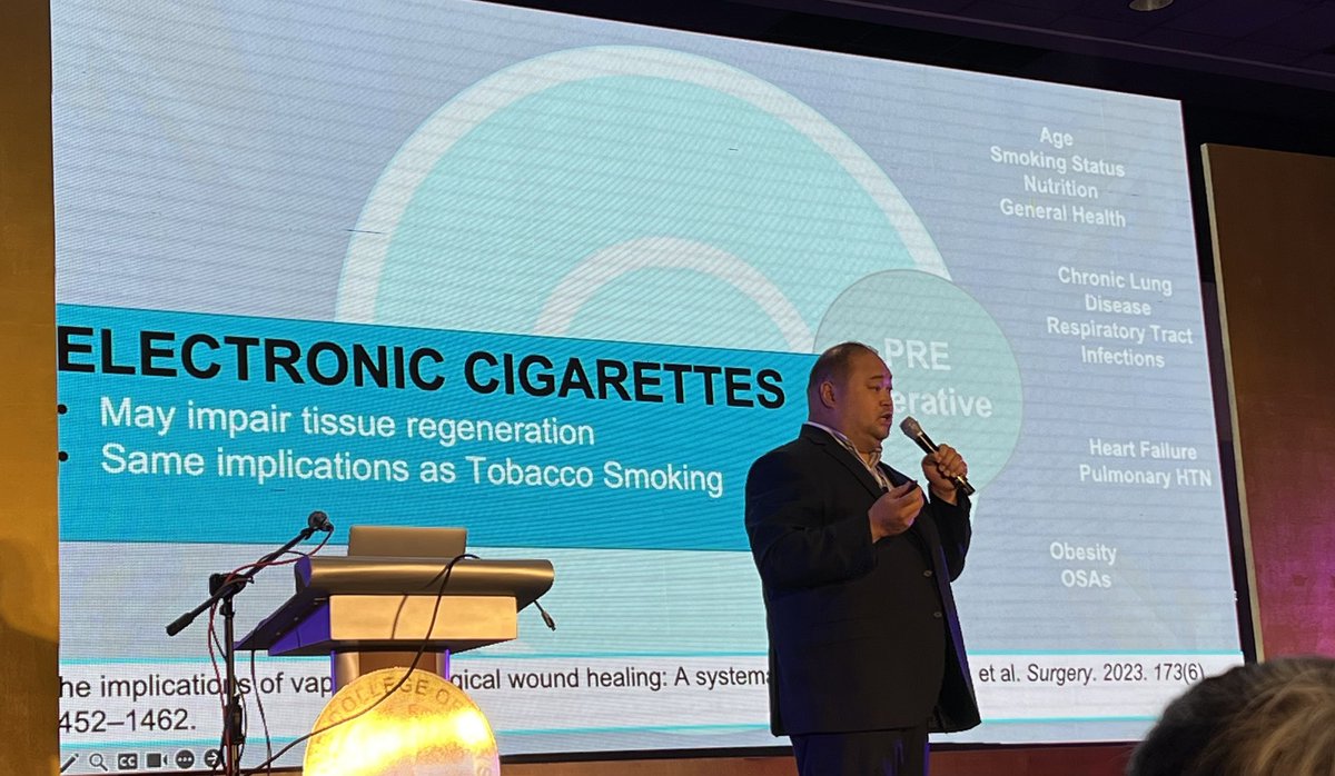 AnGabrielChan's tweet image. according to Dr @DocJohnChan : Vaping has same risk for post operative pulmonary complications as with tobacco smoking. #IMsimplify #sIMplify #pcp2024