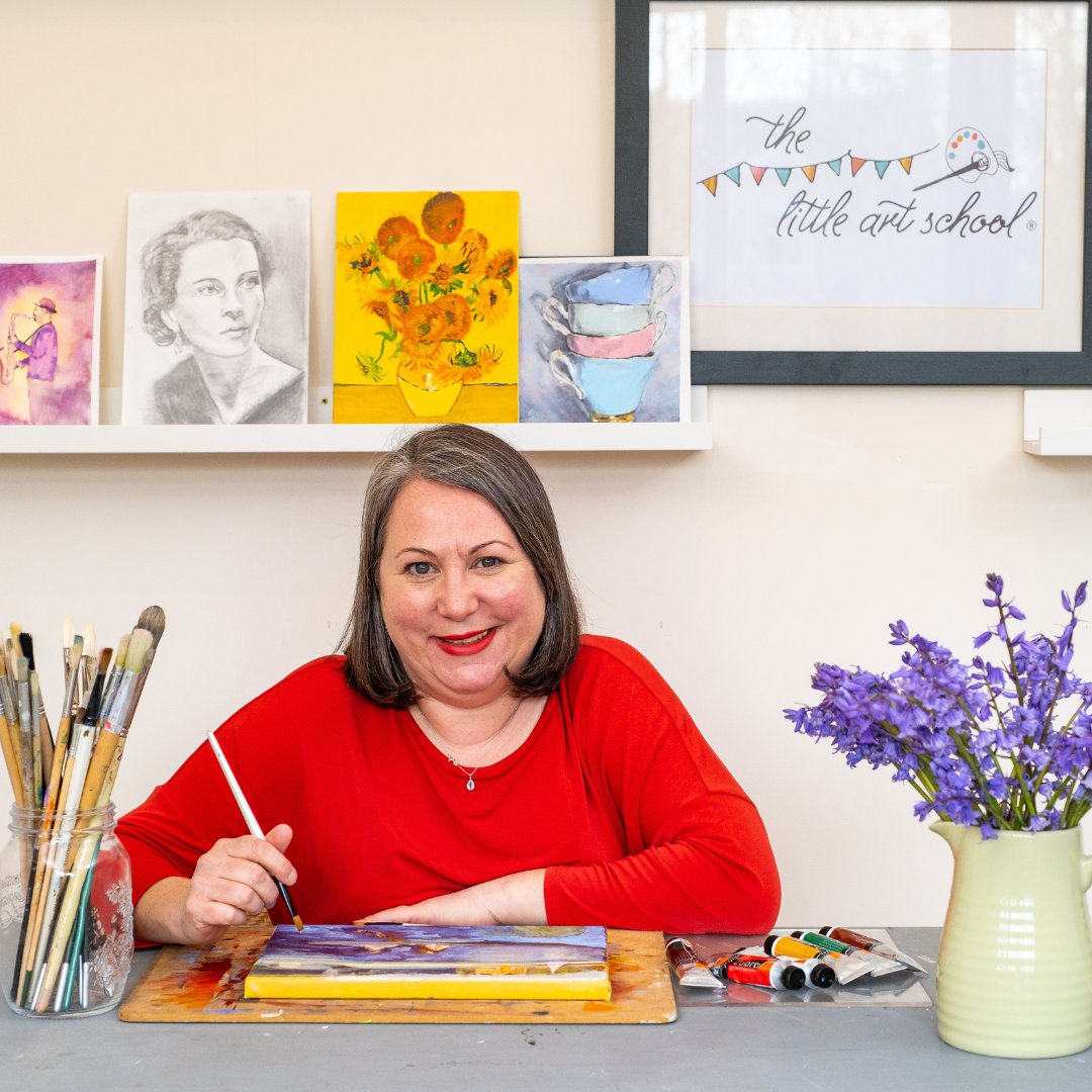 Joanne Robinson's motivation to start The Little Art School stemmed from her own experience of how drawing and painting changed her life. 
Find put why Joanne stopped painting as a youngster, and how a broken. back set her on the path of starting again, in ep 99 of the  podcast.