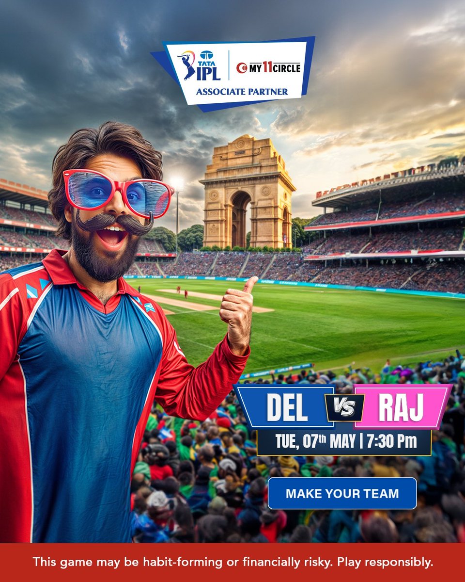 Rajasthan toh laga rahi hai 🔥 Par Delhi bhi hai taiyaar! 🧯 Make your team now. bit.ly/3JS2a1e #My11Circle #My11CircleBadiShuruwaatBadiBaat #TATAIPL2024 #DELvsRAJ #FantasyCricket #Cricket