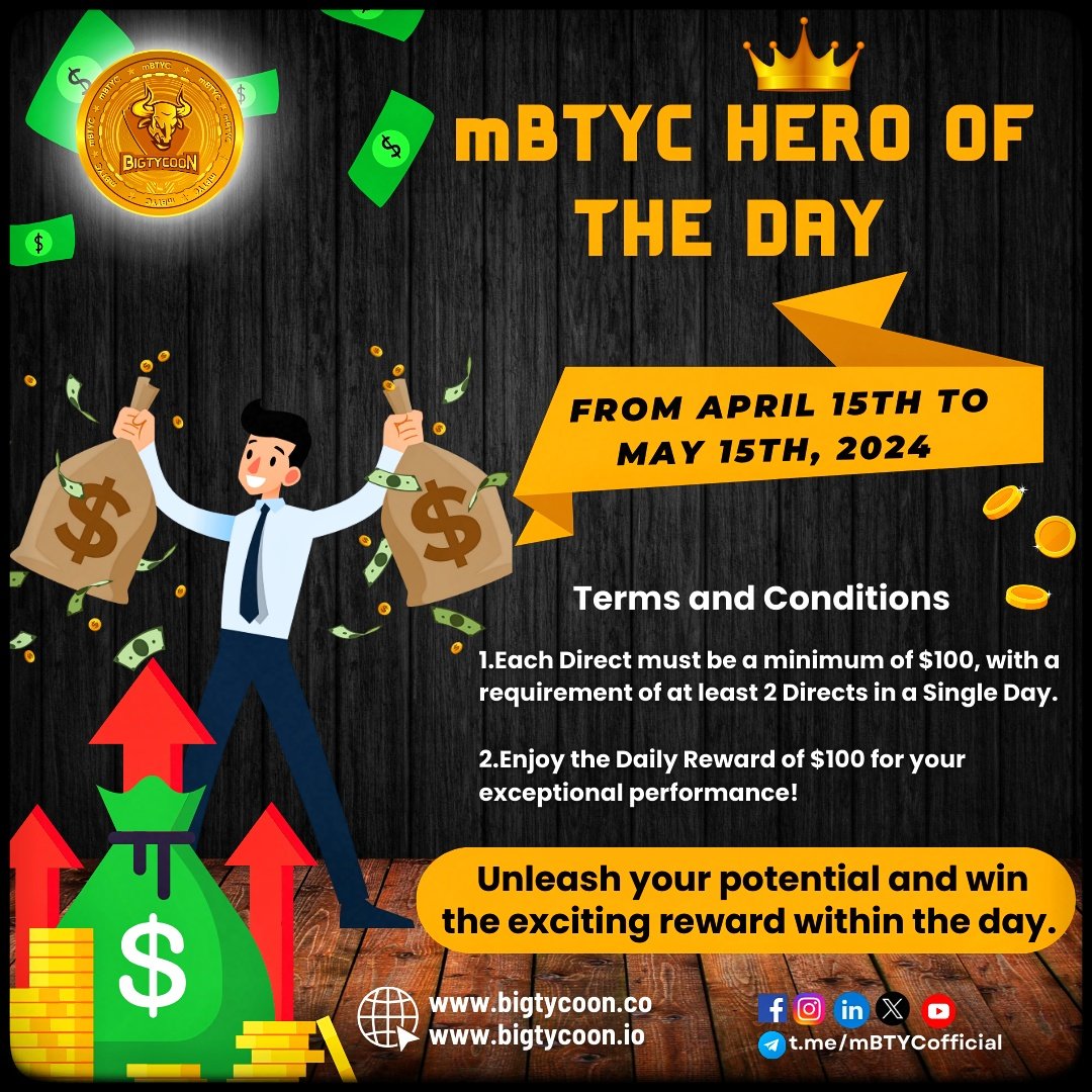 🌟 Be the hero of the day!
Join our mBTYC competition and stand a chance to win exciting rewards! 💫
#mBTYChero #winning #competition #MetGala #WhoIsBobbyKennedy #EmangKitaBeda #Rafah #okwx #스키즈_멧갈라_축하해 #StrayKids_MetGala #bbrightvc #crypto #bitcoin #freeusdt