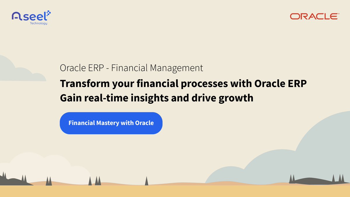 Transform your financial processes with @Oracle ERP. Gain real-time insights and drive growth. Let’s talk about financial transformation: info@aseel-group.com

#Aseel #OracleERP #FinancialExcellence