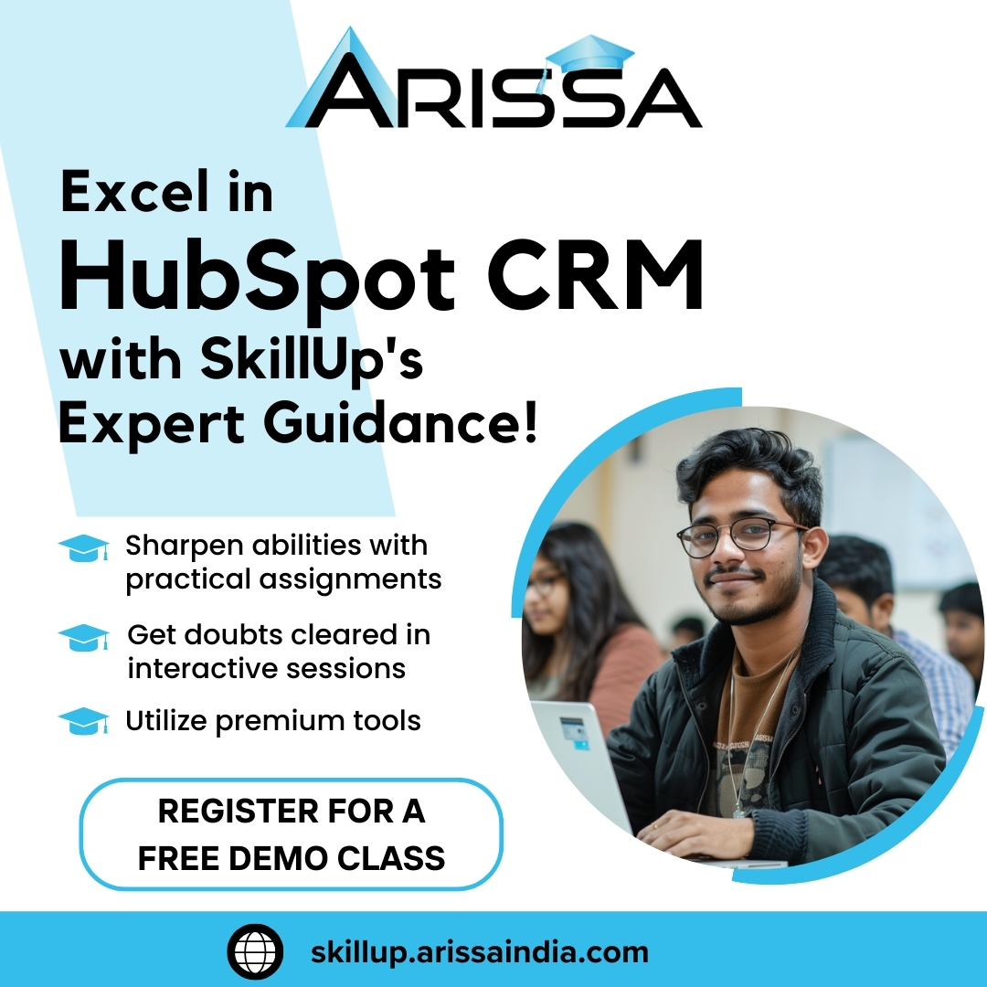 Supercharge Your HubSpot CRM Mastery: Dive into Practical Assignments, Interactive Sessions, and Premium Tools with SkillUp! Register Now: skillup.arissaindia.com/top-hubspot-cr… #skillup #hubspotcrms #CareerAdvancement #CRM #crmplatform #crmsolutions #ProfessionalGrowth #careergrowth