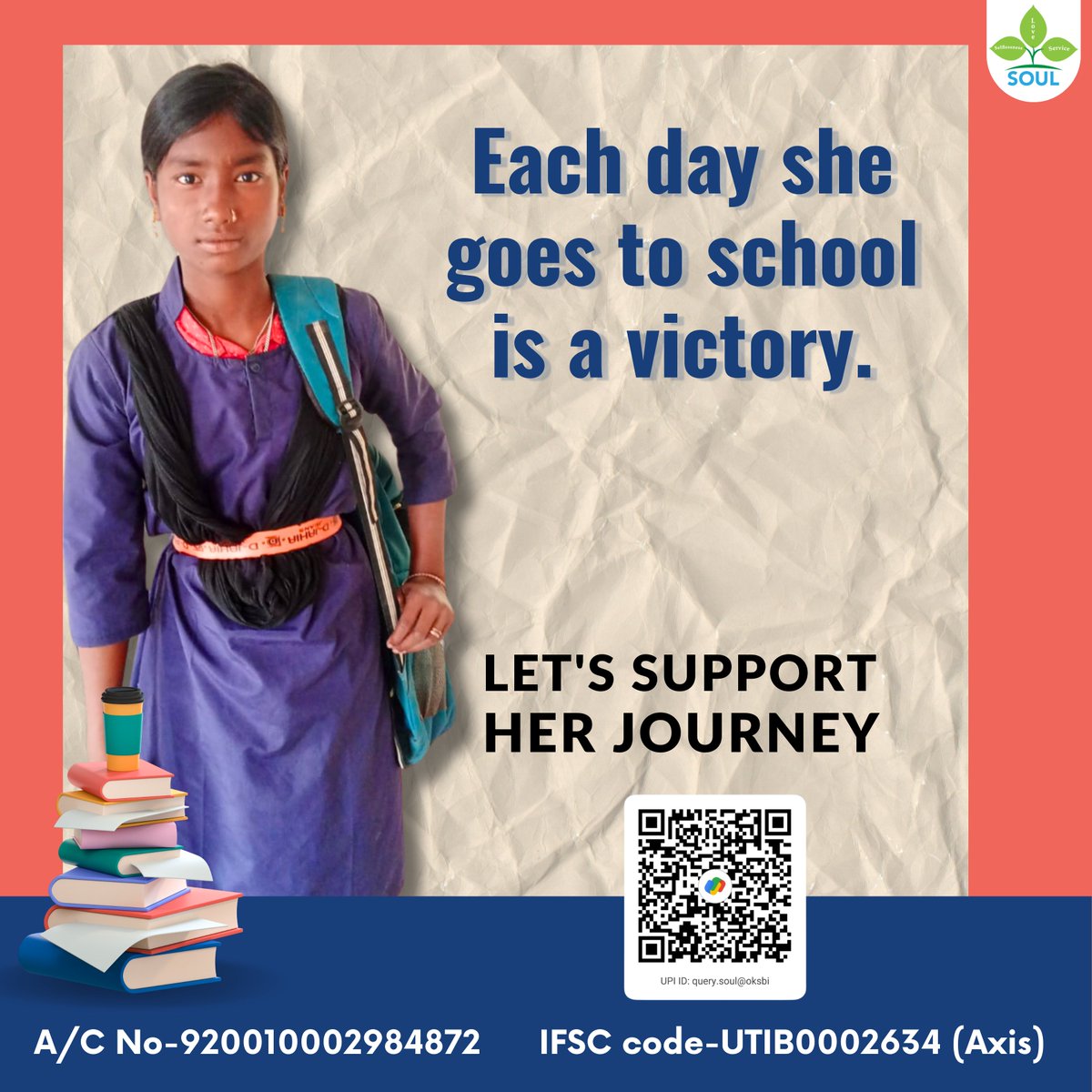 Each day she goes to school is a victory. Let's support her journey

#empowergirls #soulngosundarban #EducationForChange