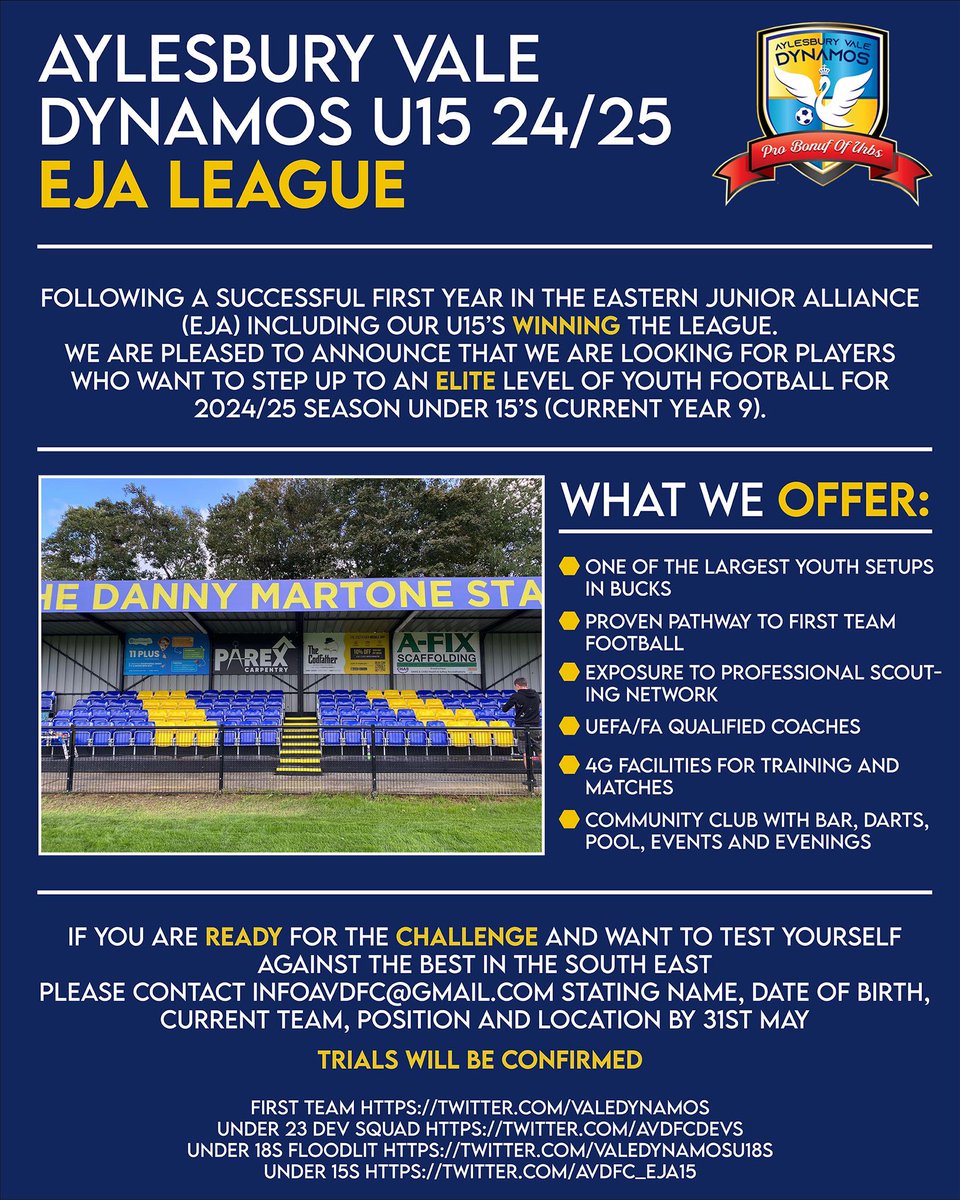 Aylesbury Vale Dynamos FC (@valedynamos) on Twitter photo 