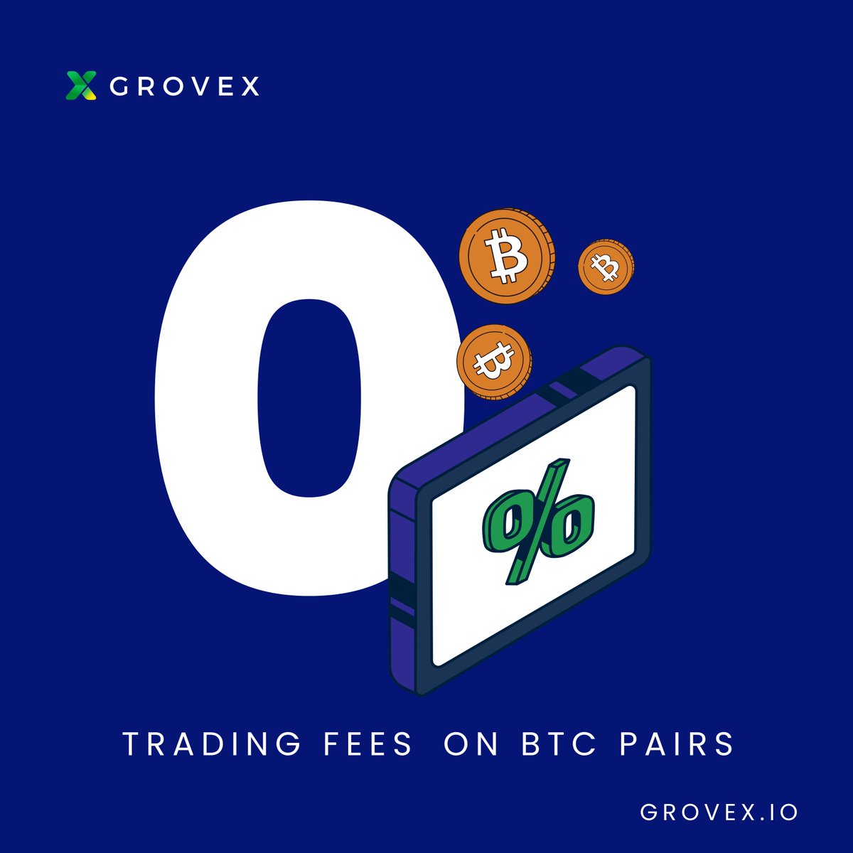 Trade all #BTC pairs on #GroveX with absolutely no trading fees.

Start trading now at GroveX.io