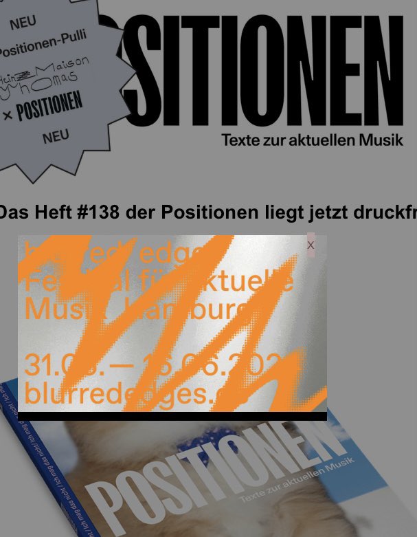 Positionen empfiehlt! Anzeige auf positionen.berlin