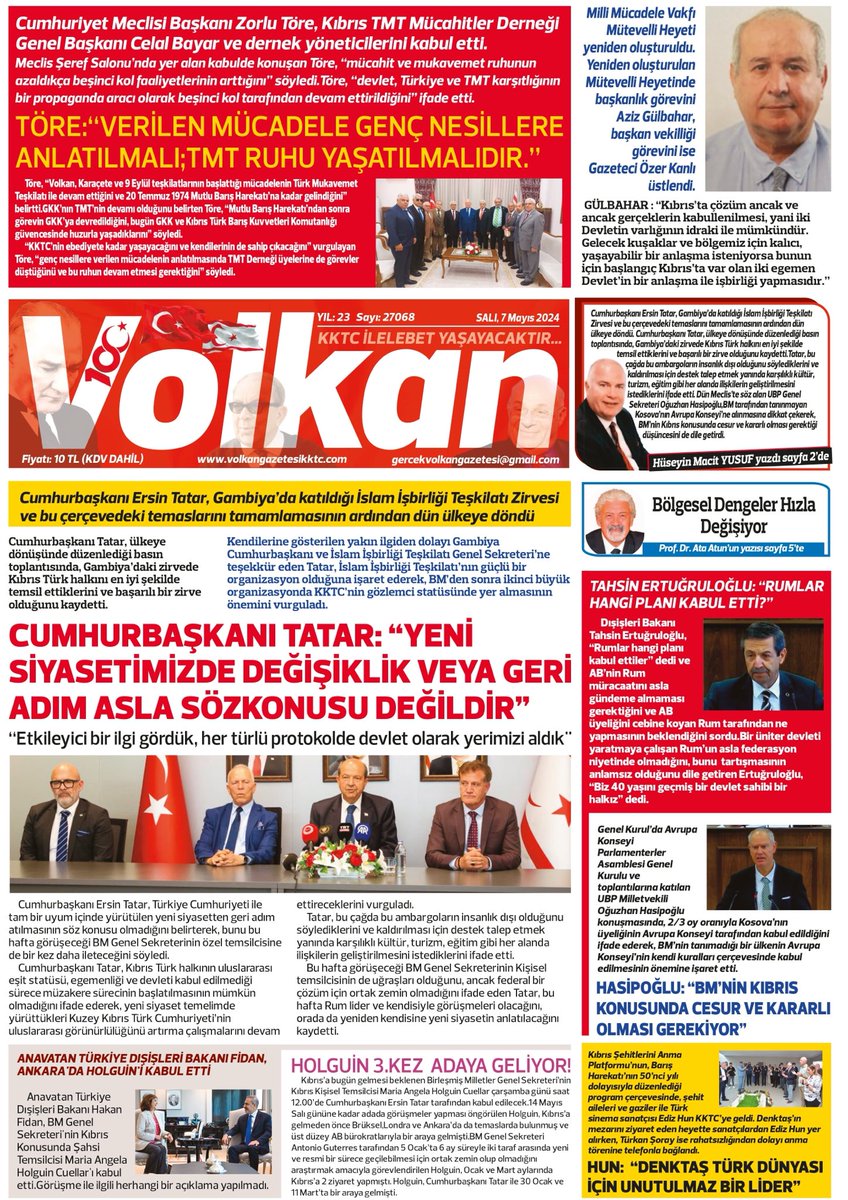 Volkan Gazetesi Resmi sitesi (@kVOLKANgazetesi) on Twitter photo 2024-05-07 06:58:40