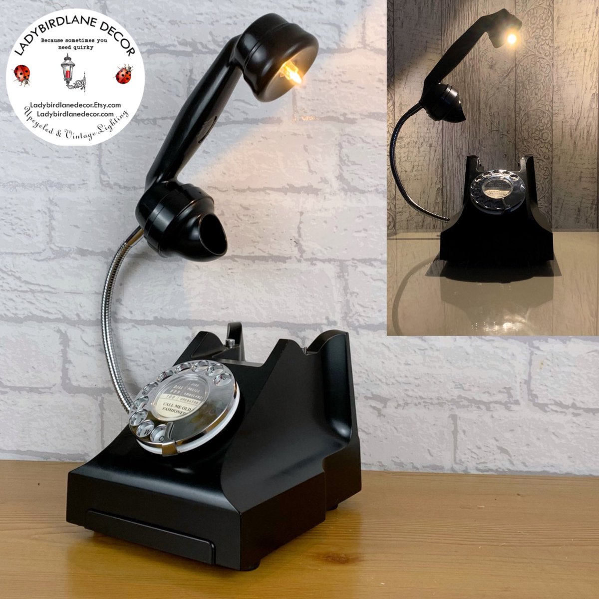 #MHHSBD 𝗜𝗳 𝗼𝗻𝗹𝘆 𝗽𝗵𝗼𝗻𝗲𝘀 𝗰𝗼𝘂𝗹𝗱 𝘁𝗮𝗹𝗸 💡📞 At around 60 years old this Bakelite telephone has a lot of stories. Think of the chats, the gossip, the whispered romance 💘.. The waiting for it to ring. Now it just lights up a corner without having to say a word