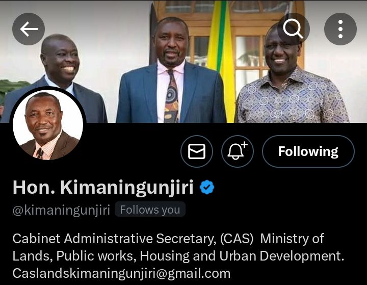 Eventually, Hon @kimaningunjiri my honcho has been verified by Elon Musk. Let's grow together as we interact & engage in this global space. Sifuna #FloodsAdvisoryKE Ministry of health