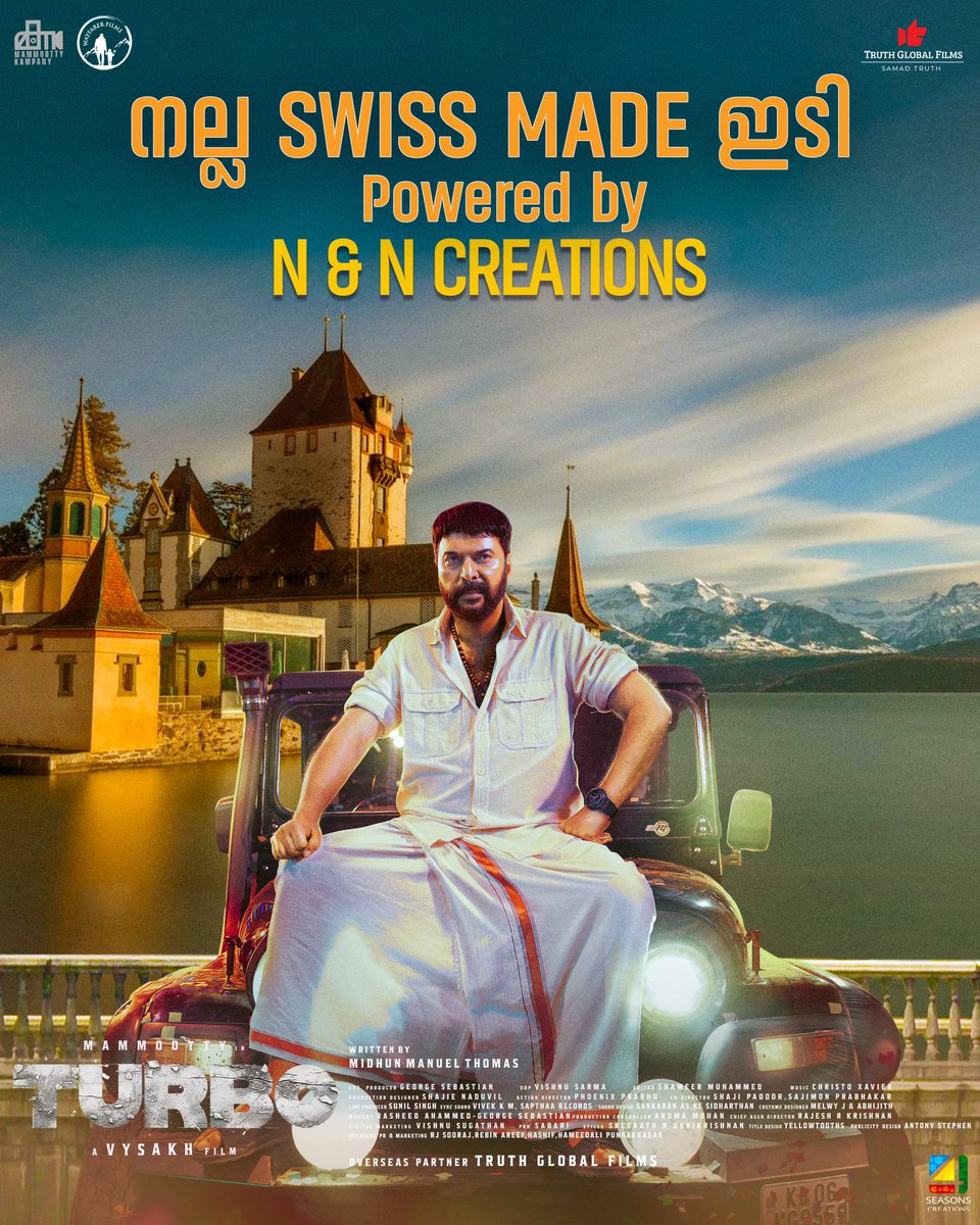 നല്ല SWISS MADE ഇടി powered by 'N & N CREATIONS' @mammukka @Truthglobalofcl @4SeasonCreation #TurboFromMay23