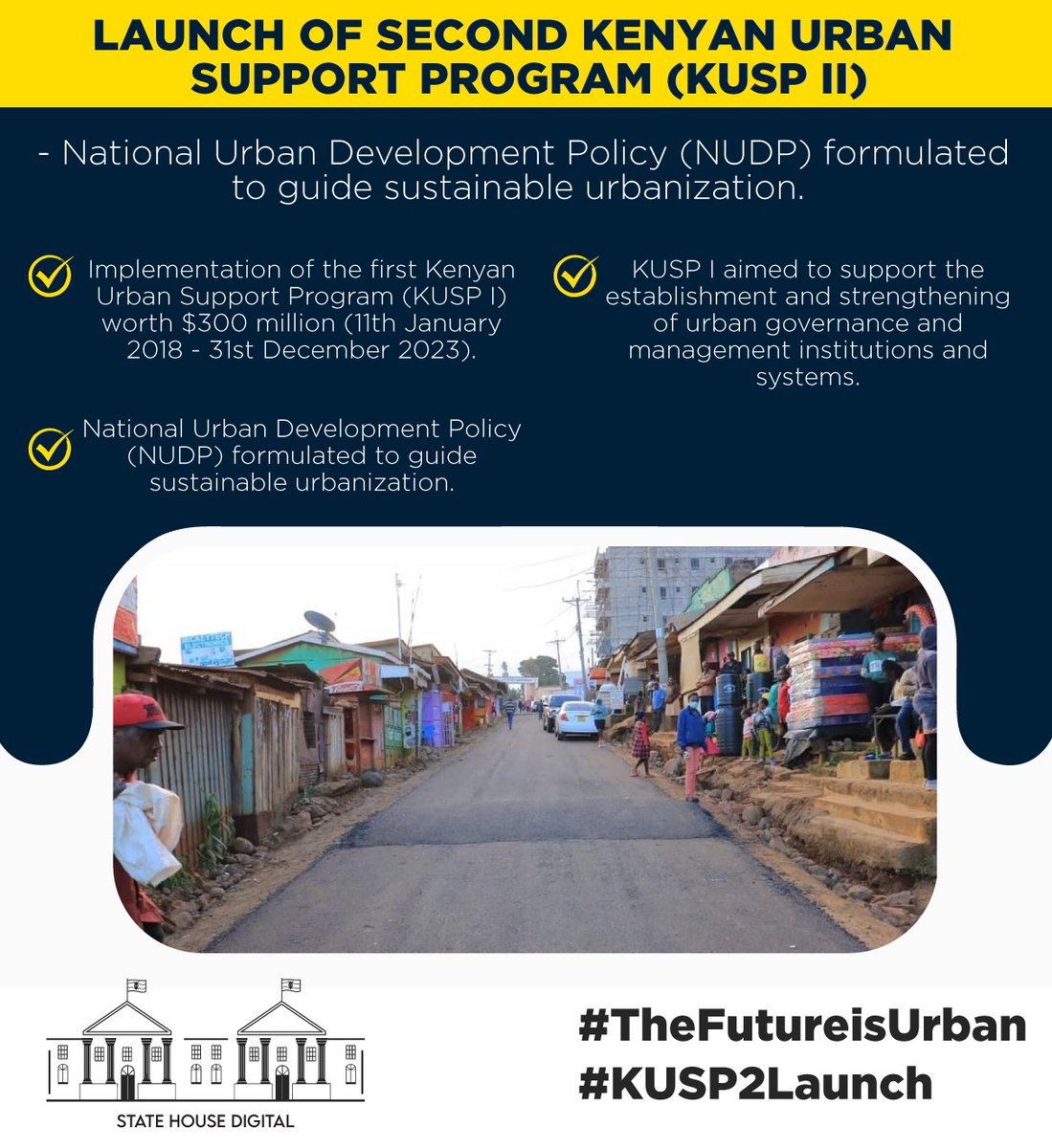 Private sector engagement in urban planning will be key to realizing the full potential of urban areas and fostering inclusive growth. Future Is Urban #KUSP2Launch @WahomeHon @PSCharlesHinga