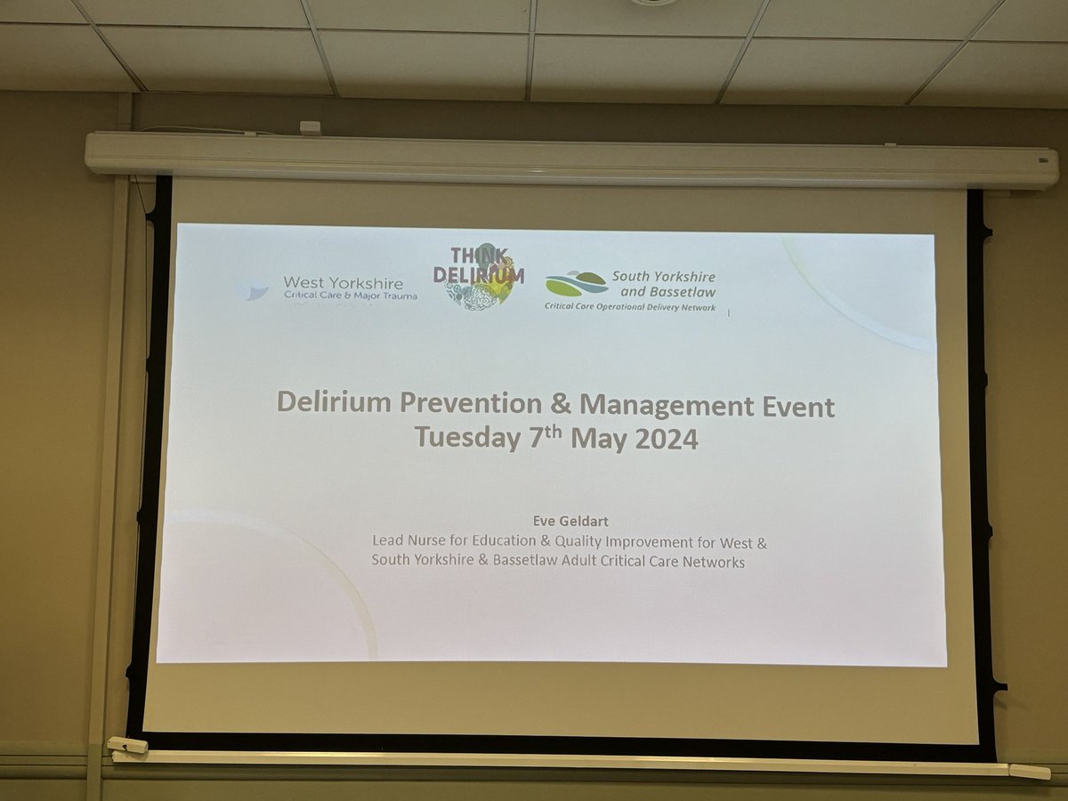 Looking forward to welcoming our delegates for our #delirium prevention event