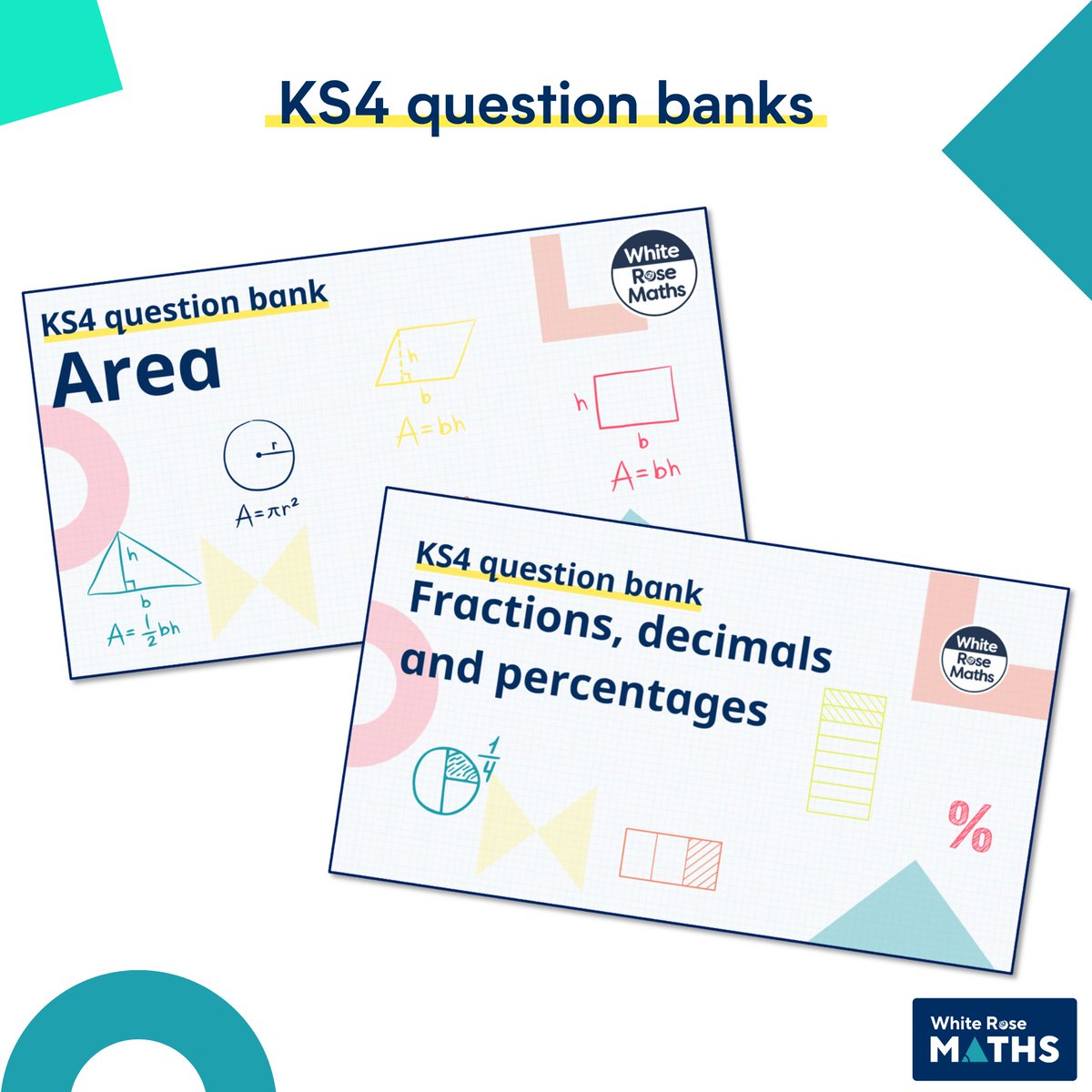 As the GCSE exams get closer, choose from a selection of KS4 question banks in our Year 11 curriculum. They are full of exam-style questions and range from Foundation to Higher content 📑 Find this in our 'Revisions and examinations' block: eu1.hubs.ly/H08WsJP0 #MathsforAll
