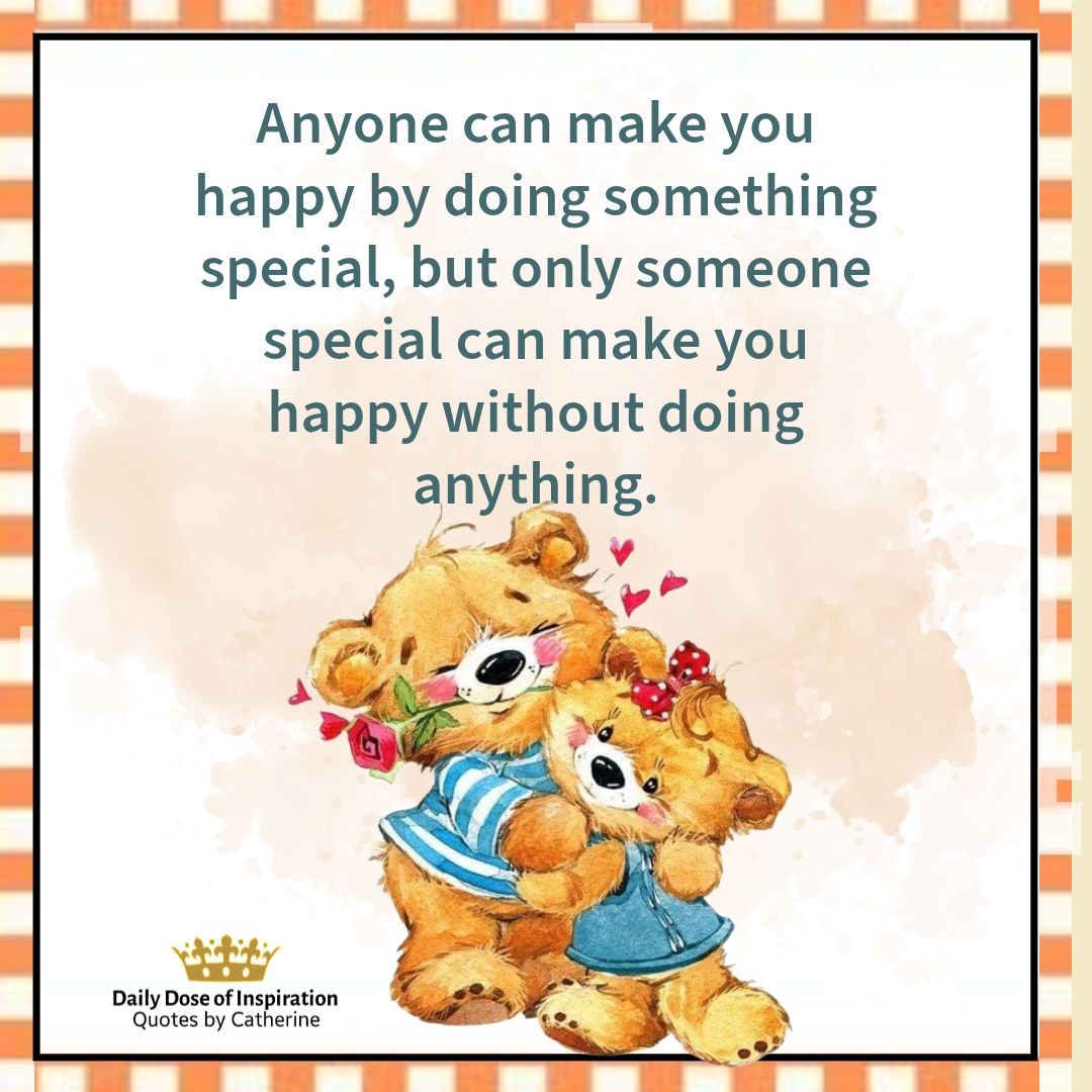 Only someone special can make you happy without doing anything for you. 🤎💛🤎💛

.
#kindnessmatters #AlwaysBeKind #Kindness #Dailydoseofinspiration #quotesbycatherine #BOOMchallenge #spreadkindness #MakeAdifference
