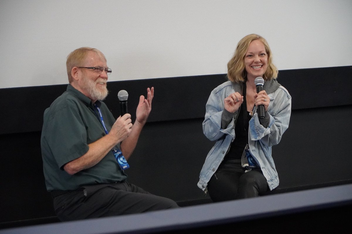 Dorian Weinzimmer, director of the music video ‘No Matter How Much,’ and Rachel Williams, lead singer for The Claudettes, participated in a Q&amp;A moderated by festival judge Myra Rivera on April 23.

Abby Wathen, writer of and lead in the short narrative ‘Trying,’ and David zum