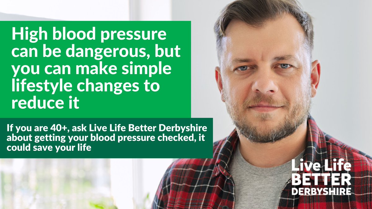 Aged 40 - 74? Our Live Life Better Derbyshire team will be offering free #BloodPressure checks at various venues today. Find out where they will be here: ow.ly/Y9j250Rsniw