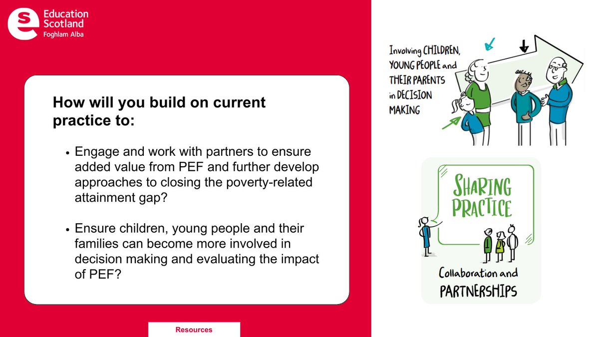 💡 Are you working on ways to best use your Pupil Equity Funding (PEF)?

Here are some key questions to consider during the planning stages. 

This resource highlights approaches being employed across Scotland linked to the #ScottishAttainmentChallenge 👇 education.gov.scot/resources/pupi…