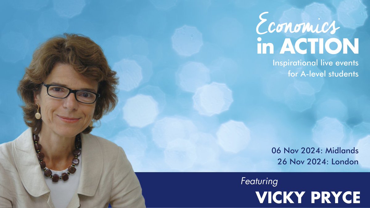 We are very excited to announce that eminent economist Vicky Pryce will be joining us in both London and the Midlands this autumn for a fascinating look at international comparisons of productivity. Don't miss out! educationinaction.org.uk/study-days/sub…