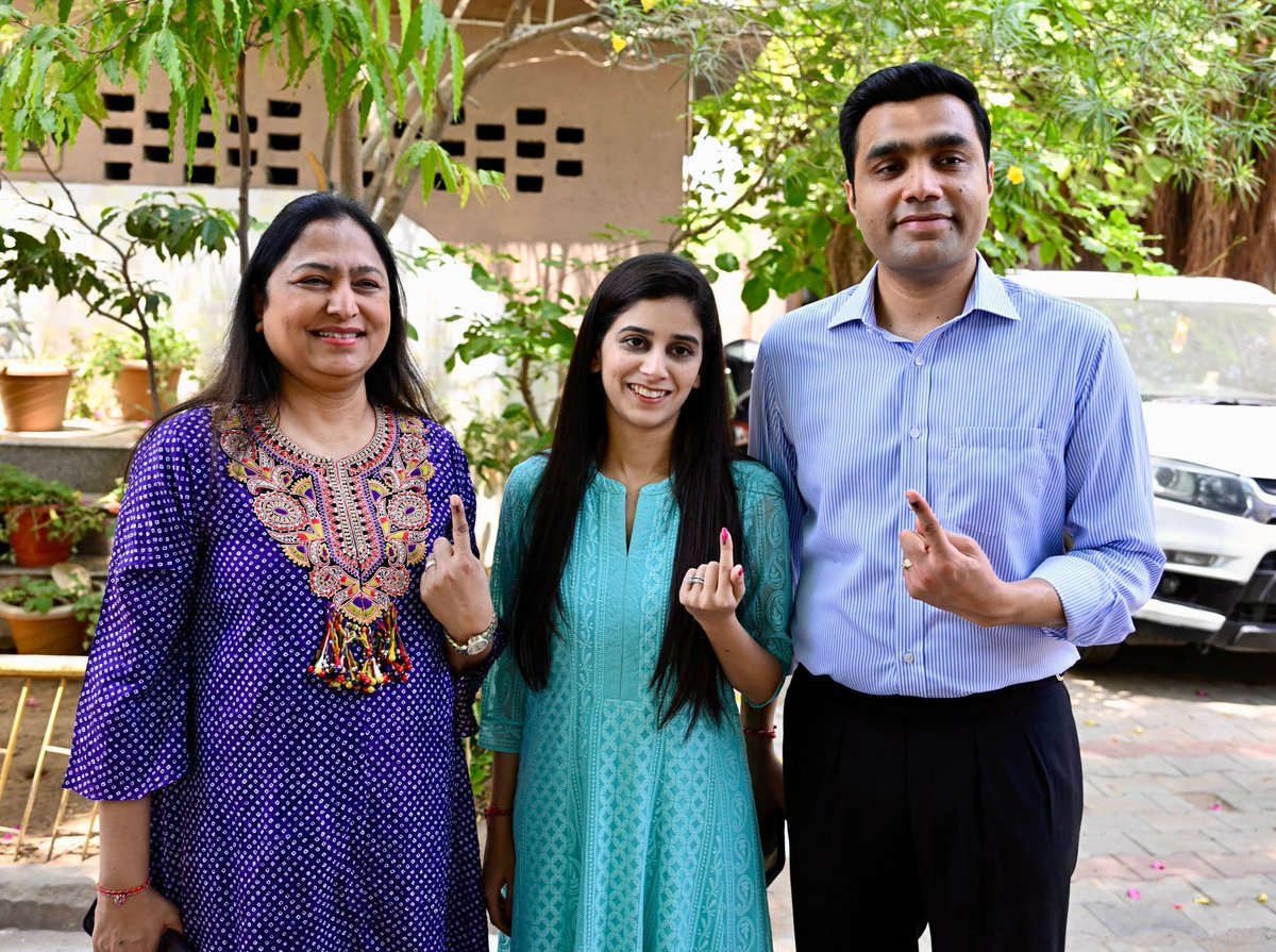Breaking News - Adani group chairman Gautam Adani casts his vote at a polling booth in Gujarat, tweets, 'Proud to have voted with my family today. Voting is a right, a privilege and a responsibility we all share as citizens of this great nation. Every vote is a powerful voice…