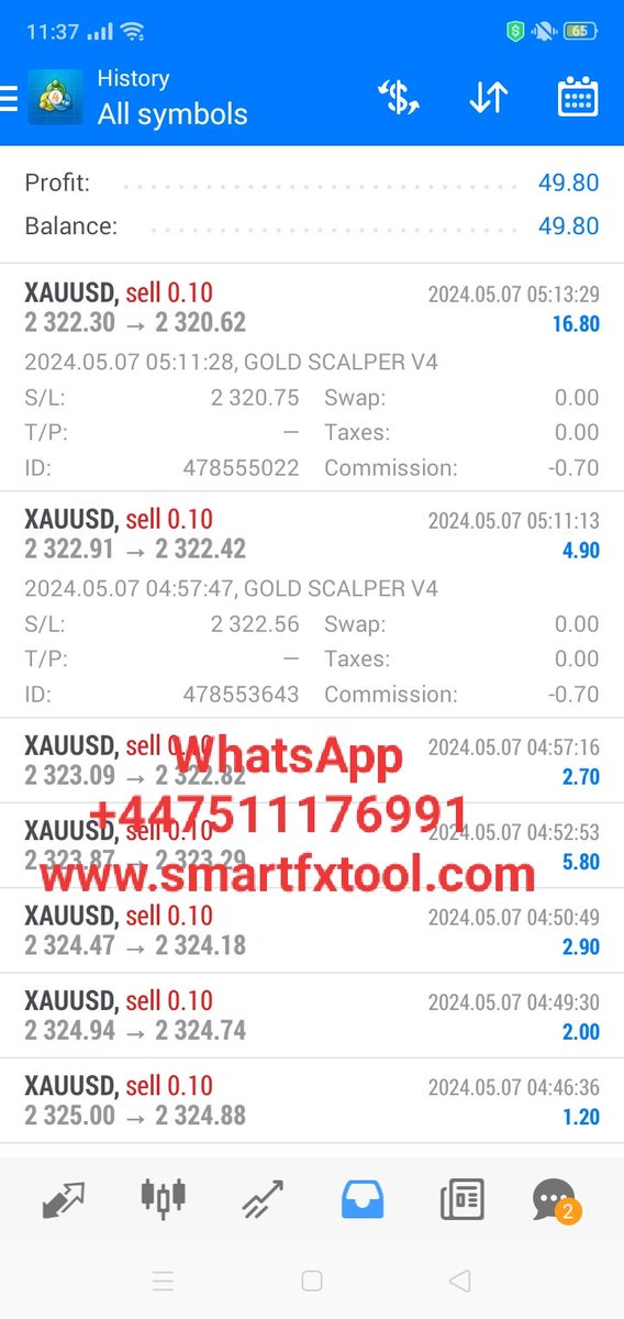 smartfxtool's tweet photo. Before you wake-up & Your Daily Target Achieve, this is powe of Ai Software
Today's Results Gold Auto Trading Robot
7-05-2024
*Contact us* 👇🏼
Whatsapp: +44 7511 176991
https://t.co/6wBLmiVXDk
#goldtrading #GoldRobot #GoldAutoTrading #currenciestrading💴 #dollartrading #FYP https://t.co/lurCJrODwB