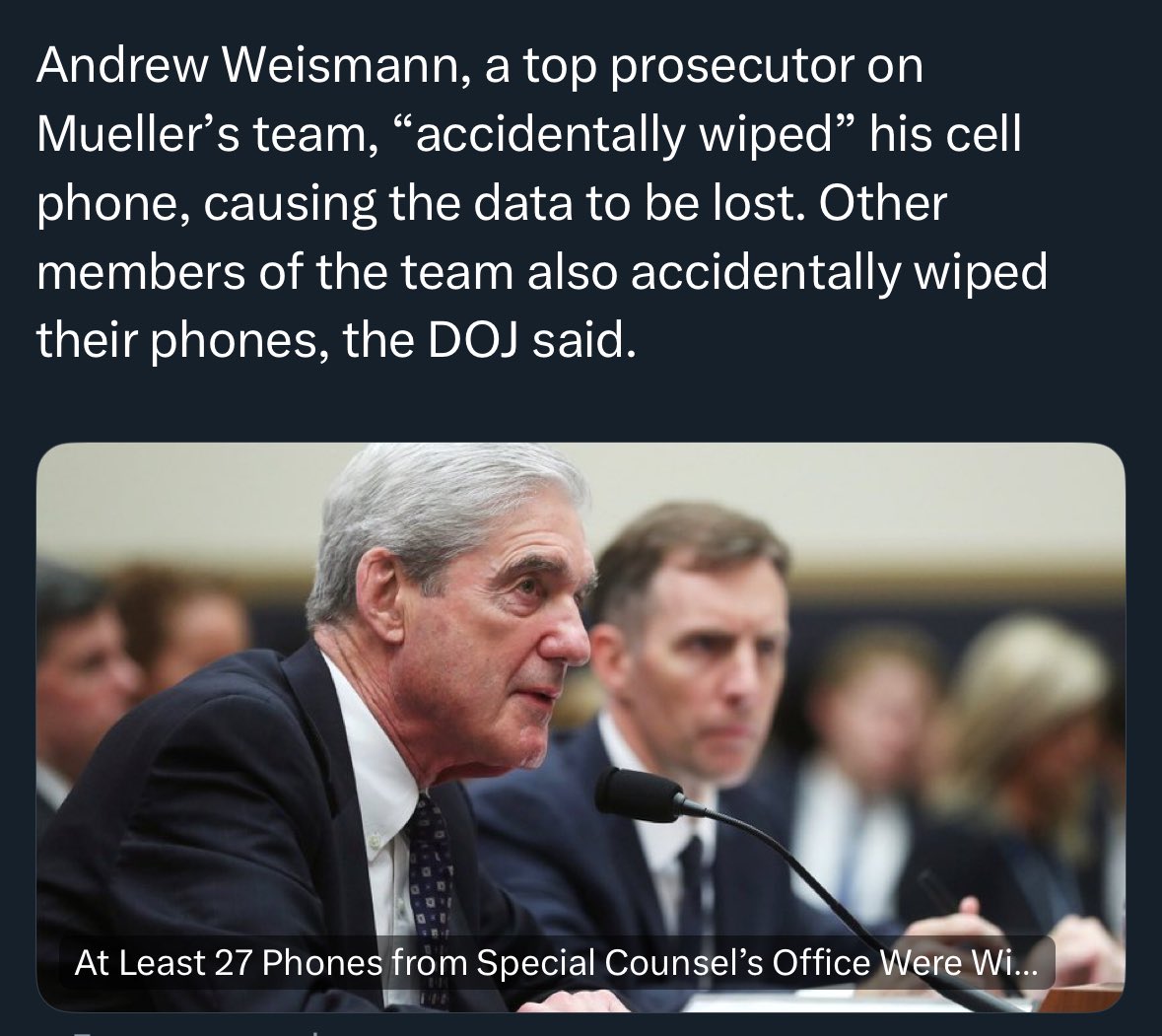 Why did Democrat prosecutors investigating Trump and the Russian collusion hoax wipe their cell phones? h/t @drdrjojo