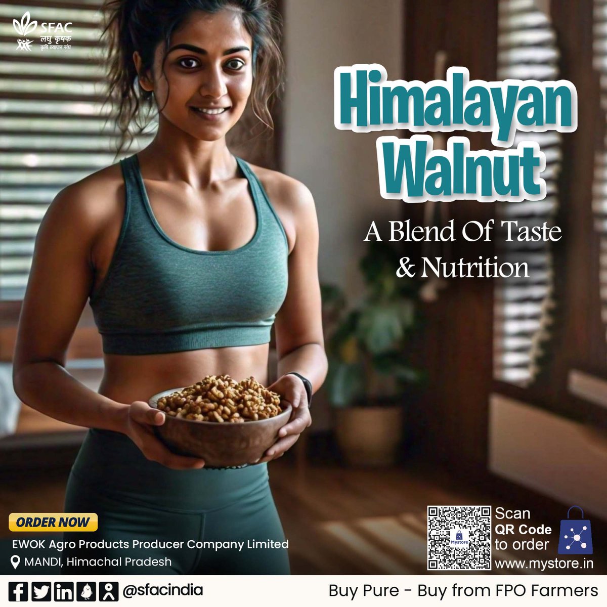 Best post-workout snack: Himalayan walnuts, bursting with taste & nutrition from FPO farmers of Himachal Pradesh. Order at👇 mystore.in/en/product/ewo… 😋 @AgriGoI @ONDC_Official @PIB_India @mygovindia @yogrishiramdev #VocalForLocal #healthyeating #healthyhabits #healthychoices