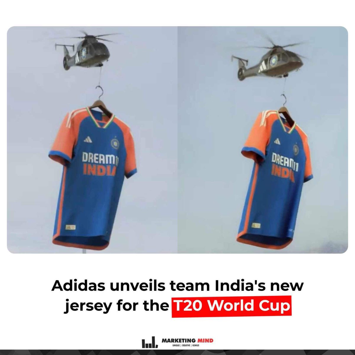 Adidas has posted the video revealing the look of the new jersey across on social media platforms with the tagline “One jersey. One Nation”.

#MarketingMind #Adidas #WhatsBuzzing #T20WC