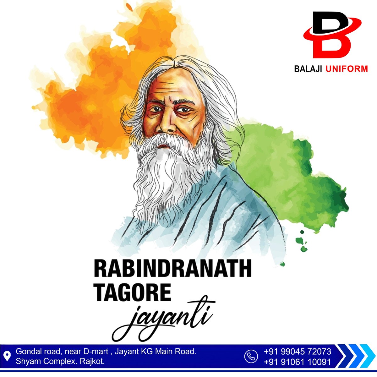 Wishing you a day filled with the beauty of Tagore's verses and the essence of his philosophy
.
.
.
#rabindranathtagore #tagore #rabindranath #kolkata #balajiuniform #schooluniforms #uniformswag #customizeuniform #bestuniform #hospitaluniform #corporateuniform #bestuniforms