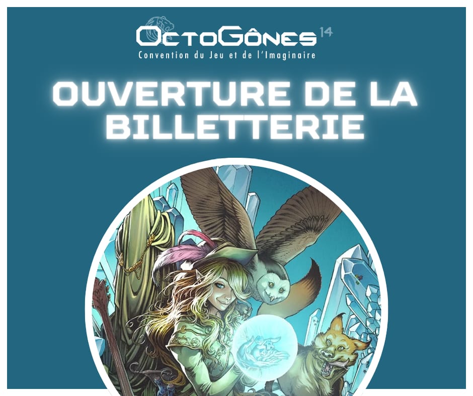 Aujourd’hui c’est l’ouverture de la billetterie de Convention OctoGône 14 ! Vous pouvez dès à présent réserver vos pass et goodies  ! octogones.org/billetterie/