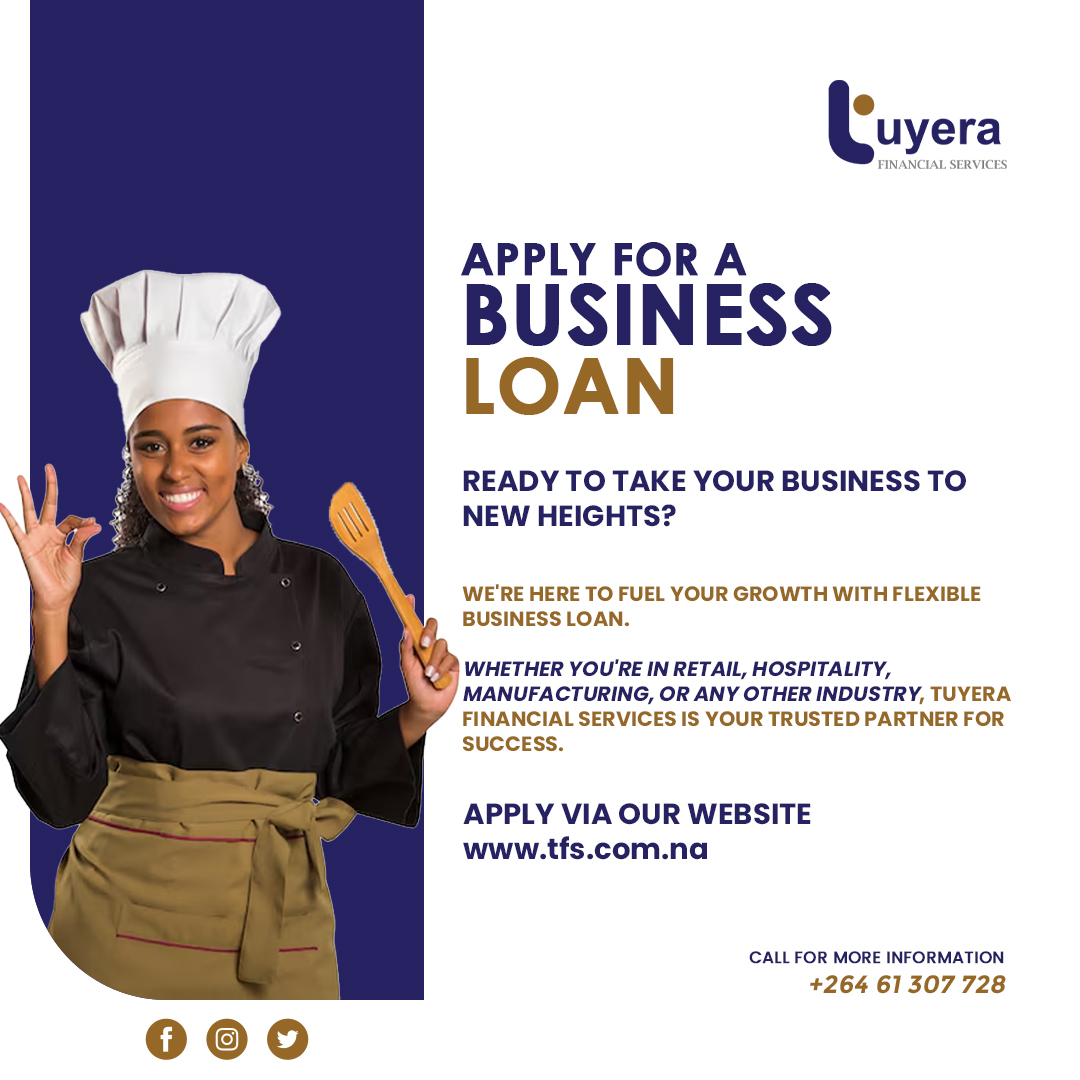 Don't let funding constraints limit your potential. Apply now and unlock the resources your business deserves! 

#BusinessLoans #GrowWithTuyera #UnlockOpportunities
