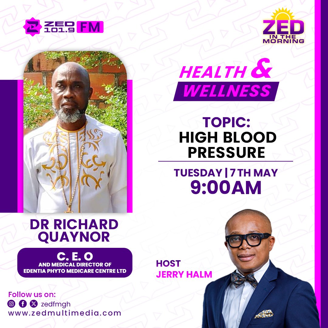 Join our host Jerry Halm as he discusses health and wellness with Dr. Richard Quaynor on #ZedInTheMorning.

#zedfmgh #zedmultimedia