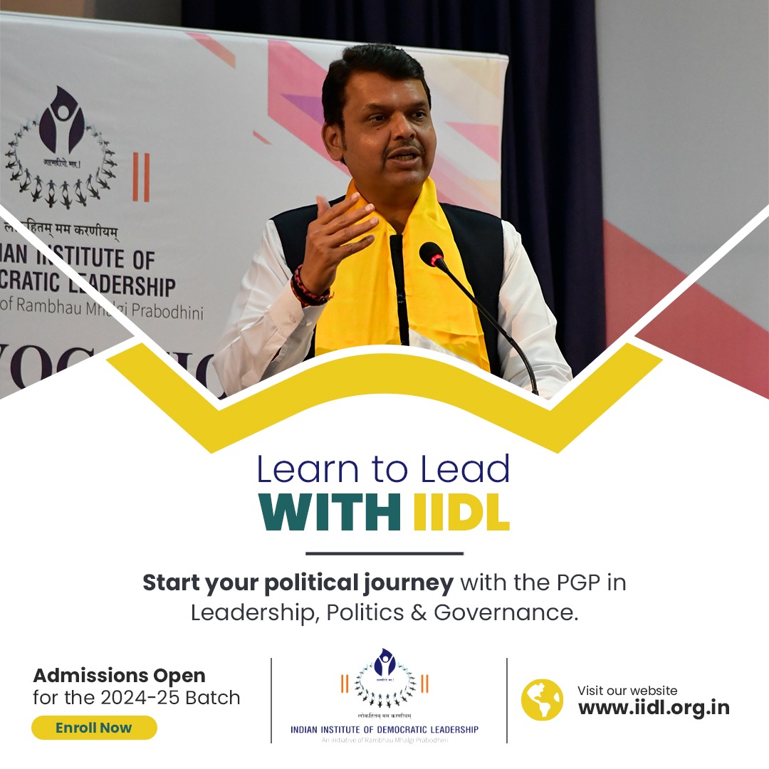 Unlock your potential in leadership, politics, and governance with IIDL's Postgraduate Program, where theory is blended with real-world practice to shape the leaders of the future. Admissions are Open for the 2024-25 batch. Apply Now - iidl.org.in/apply-now/