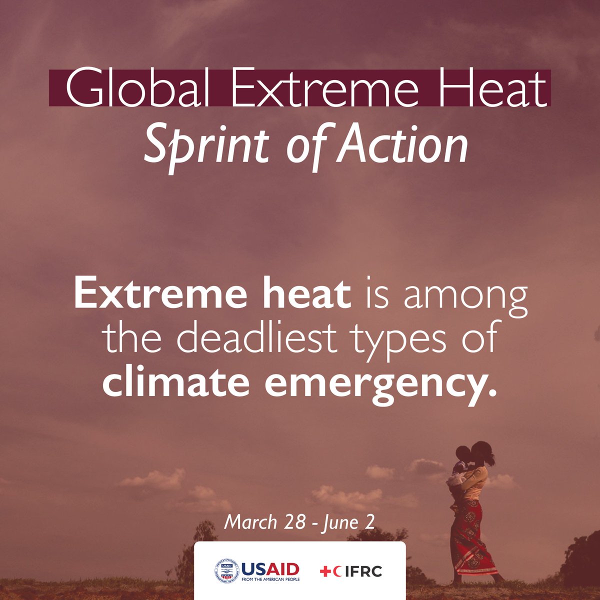 Heat can be more than just uncomfortable—it’s sometimes deadly. Join @USAID and @IFRC in the Global Sprint of Action on Extreme Heat, a collective call to action through June 2. Learn more: USAID.gov/HeatActionHub