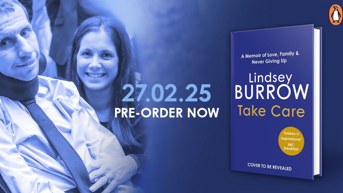 I am delighted to share the news that my wife’s book, Lindsey Burrow: Take Care is now available to preorder linktr.ee/takecarebook I hope Lindsey’s book will inspire people to be more like her. What a world that would be @PenguinUKBooks @centurybooksuk