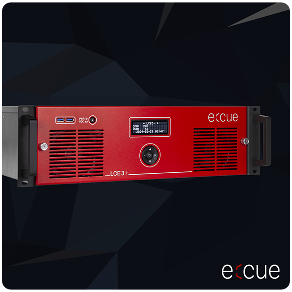 e:cue's high-performance server has just become even more powerful!
The LCE3+ offers the perfect solution for the control of medium to very large dynamic lighting, dynamic media, and general lighting control projects!